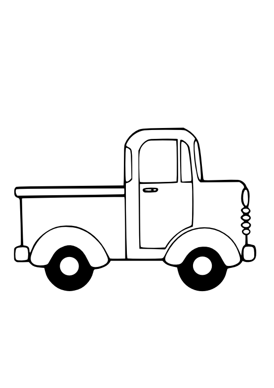 fire truck clipart black and white