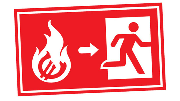 Fire Drill Procedure Clipart u0026middot; Stairs Sign Clipart