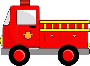 Fire Engine Clipart Image: Cartoon Firetruck