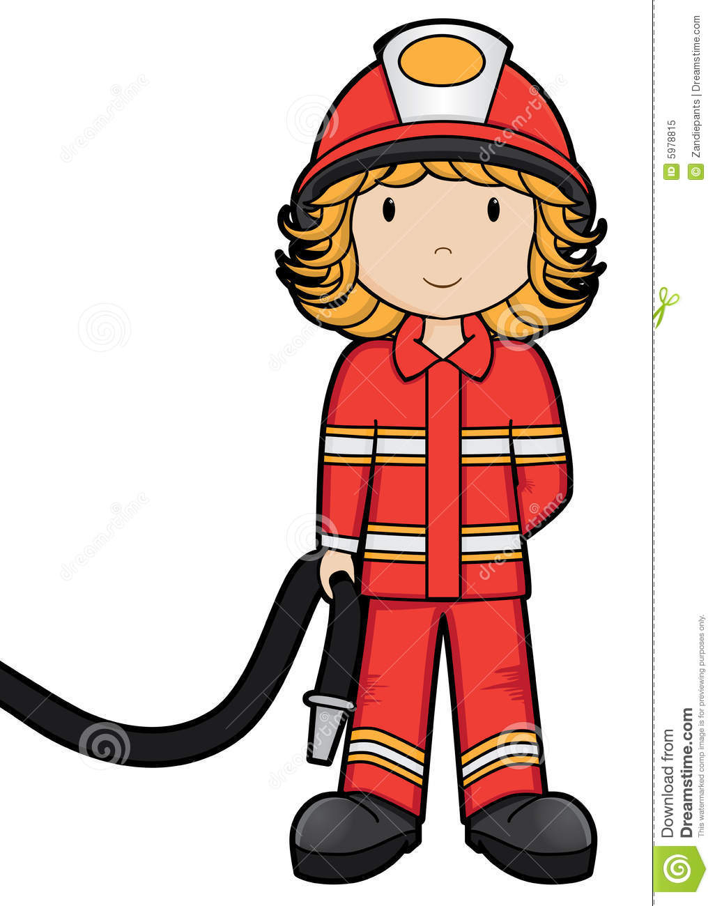 Fire Fighter Clip Art. Fire Girl Vector Royalty Free Stock Photo Image 5978815