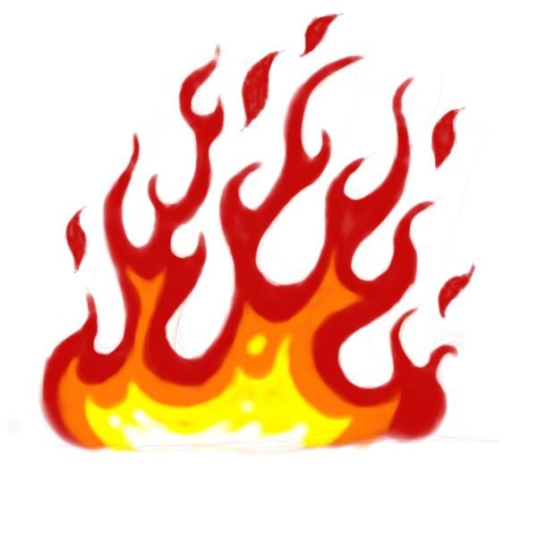 Fire flames clipart black and