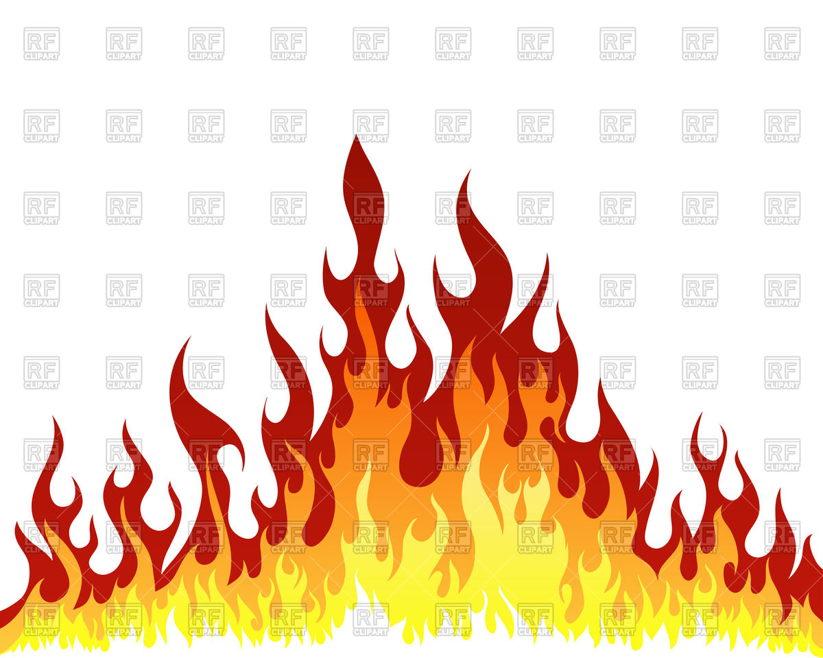 Fire flames clipart black and