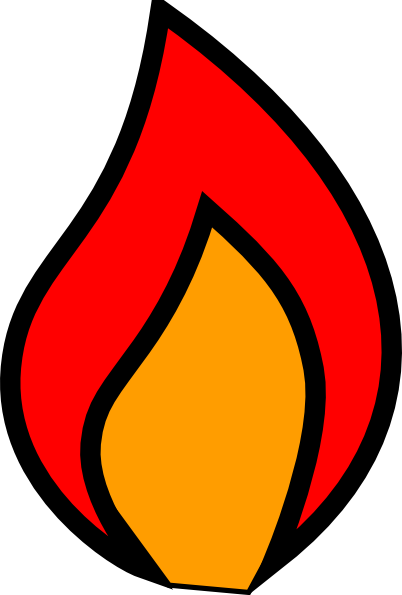 Fire flames clipart black and white free clipart