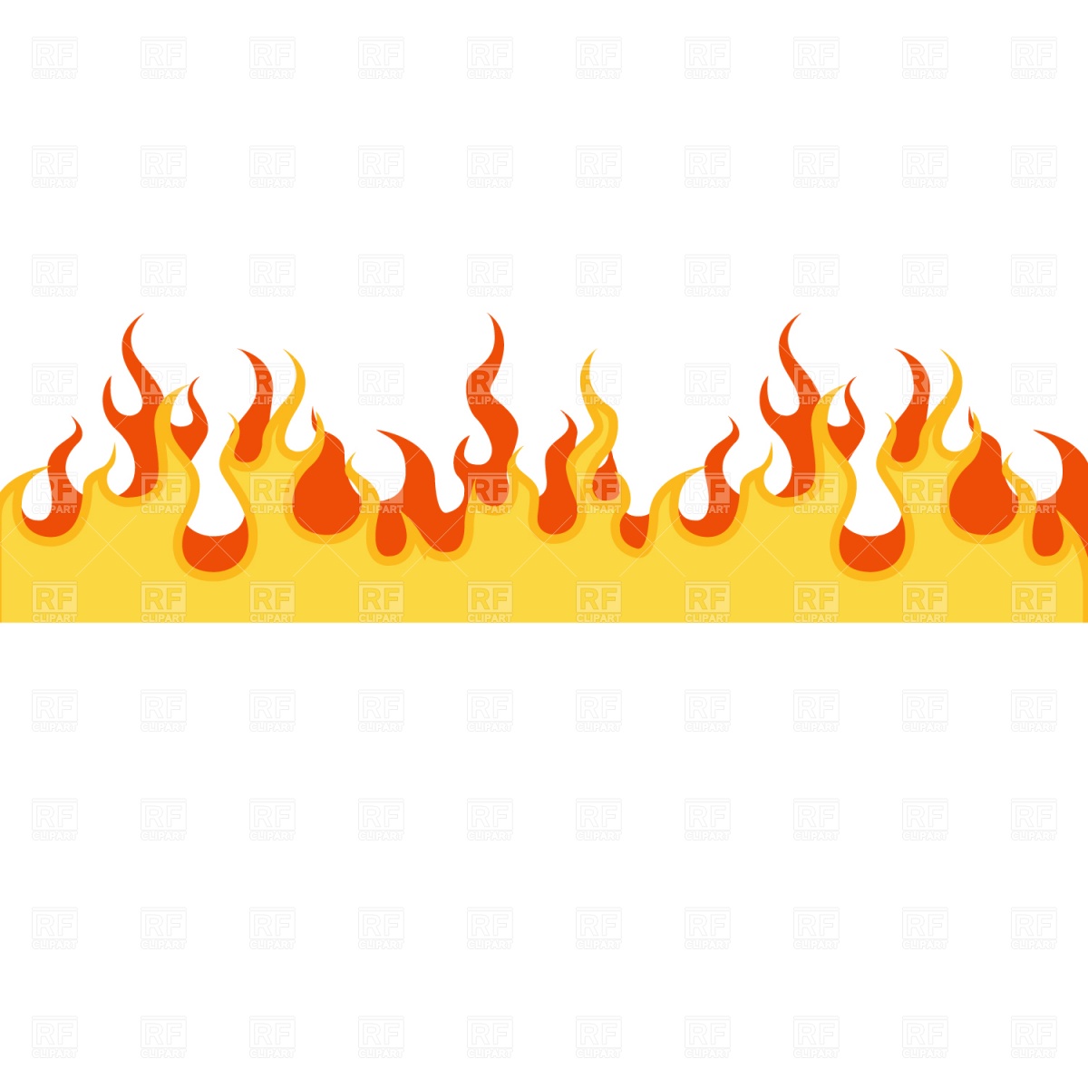 Flames and fire signs Clipart