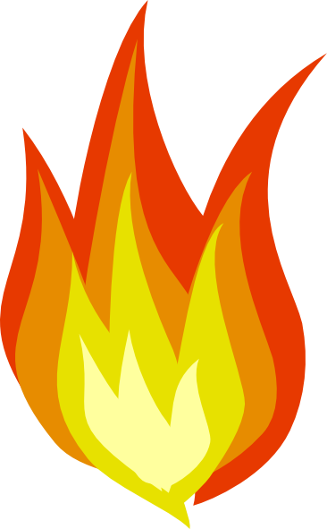 Fire flames clipart free clipart image