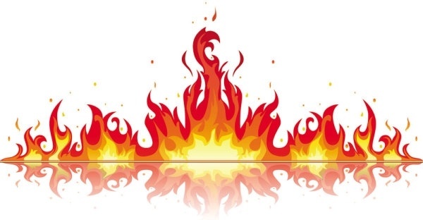 Flame frame Royalty Free Vect