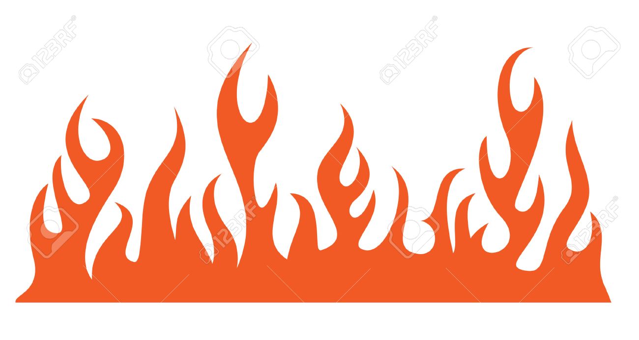 Silhouette of burning fire fl - Fire Flames Clipart