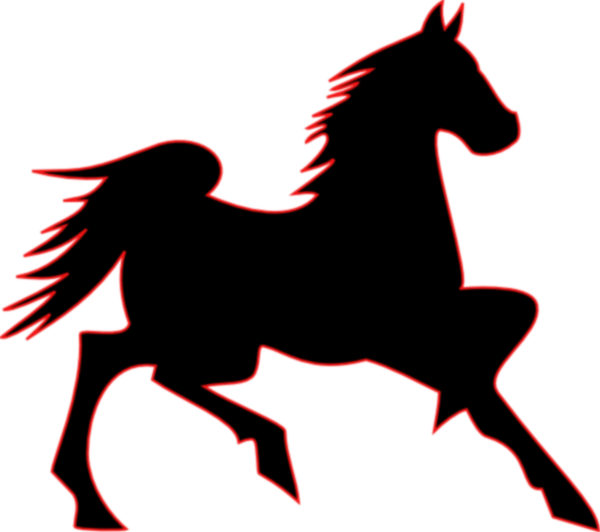 Fire Horse clip art - vector clip art online, royalty free