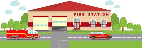 Fire station building clipart - ClipartFox
