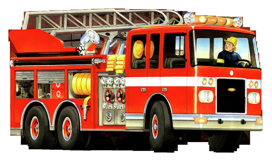 Fire truck fire engine clipart image cartoon firetruck creating 4