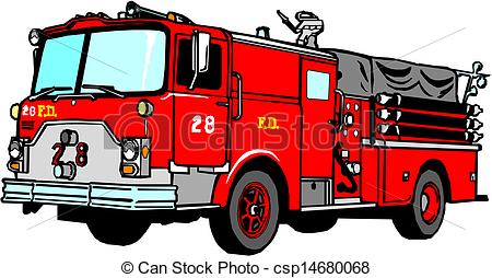 ... Fire Truck Vector Illustr - Clipart Firetruck