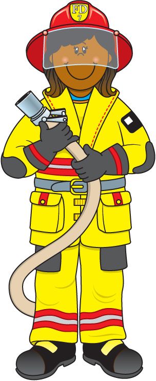 Firefighter fire department clip art image