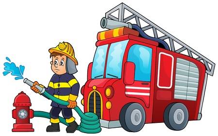 Firefighter clip art vector f