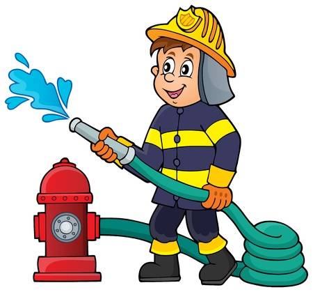 Firefighter clip art vector f