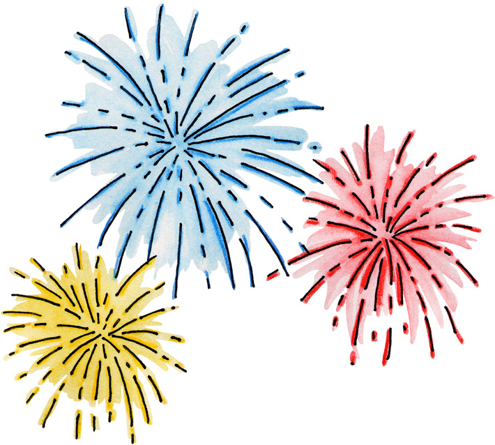 Clipart Of Fireworks