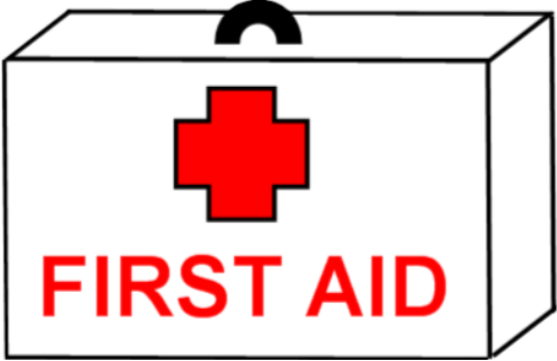 First aid kit vector art .