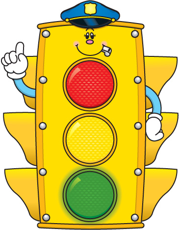 Yellow Traffic Light .