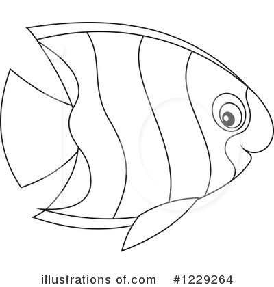 fish clipart black and white
