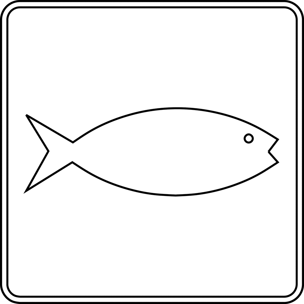 Fish Hatchery Outline Clipart - Fish Outline Clipart