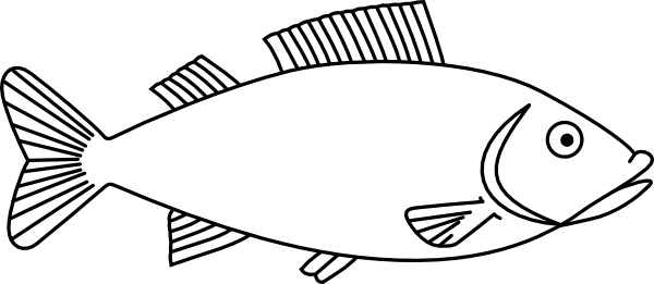 Fish Outline clip art - Fish Outline Clipart