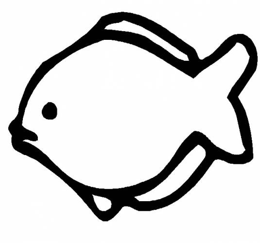 Fish Outline To Colour - Clipart library