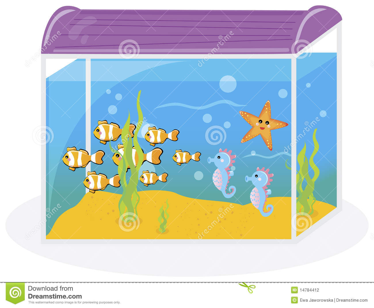 Free Vector Fish Tank Preview