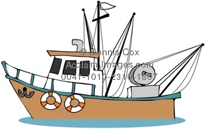 fishing boat clipart