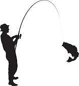 Fishing bass emblem; Fishing Silhouette