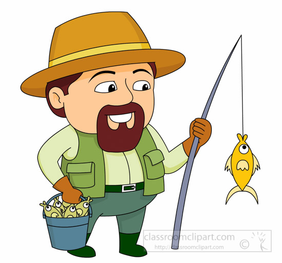 man-wearing-fishing-vest-with-fishing-pole-bucket-