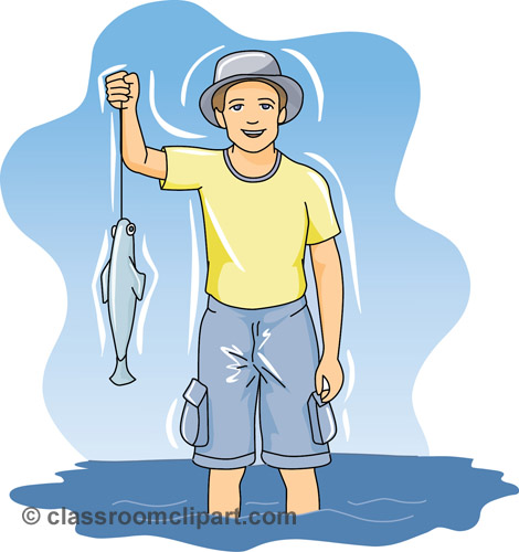 Man Wearing Fishing Vest With