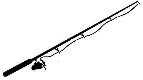 Fishing pole black and white clipart kid 2