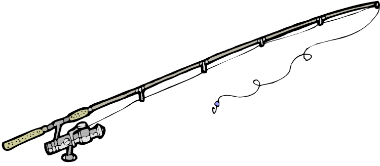 Bent fishing pole clipart - C