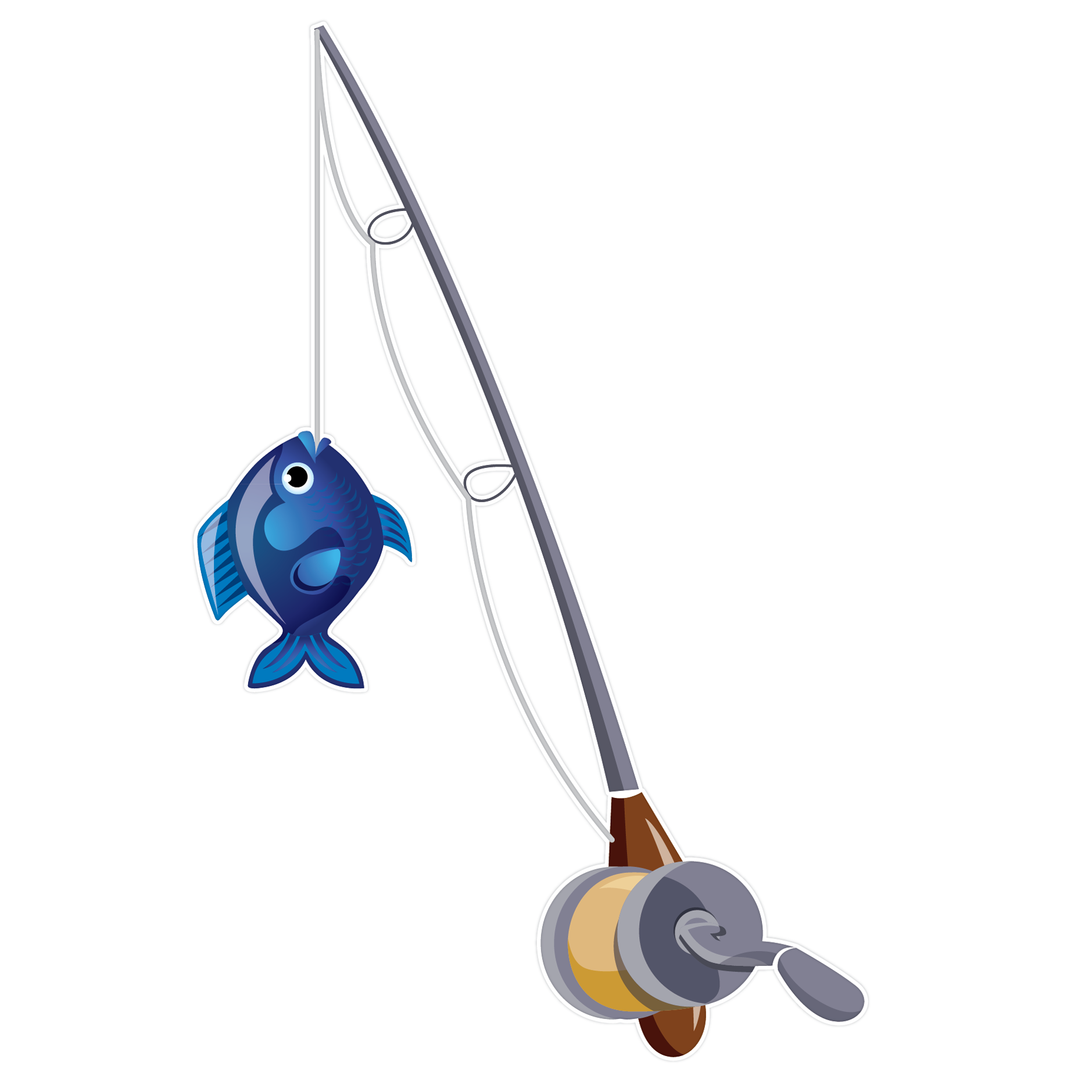 ... Fishing Rod With Fish Cli - Fishing Pole Clip Art