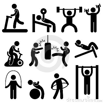 Exercise Clip Art Black And W