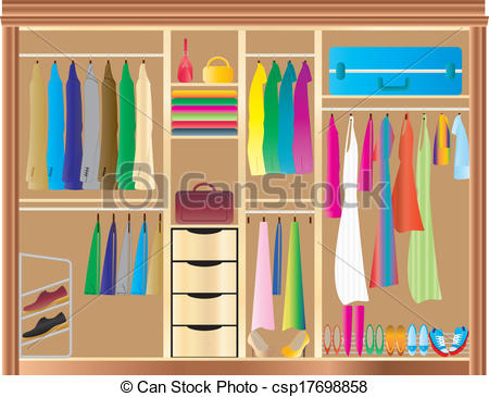 ... Fitted Wardrobe - A Fitte - Closet Clip Art