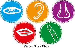 ... Five senses icon set - Vector Illustration