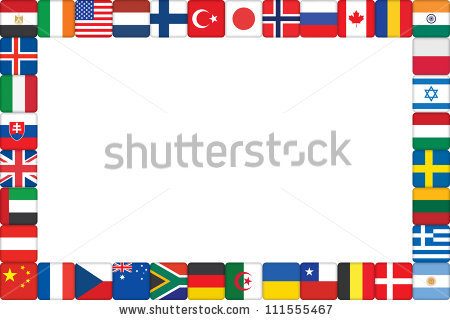 world flag icons frame .