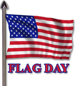 Flag Day with crossed America