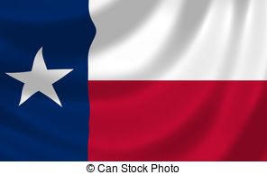 ... Flag of Texas American State waving in the wind detail