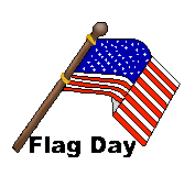 Flag Day with crossed America