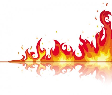 Flames red flame clipart free