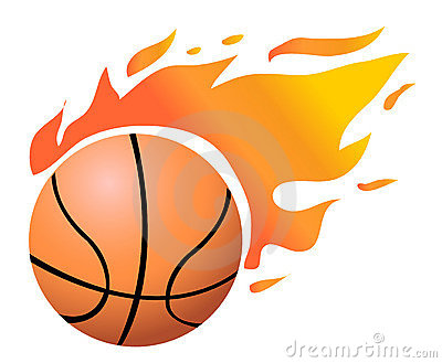 Flaming Basketball Clipart