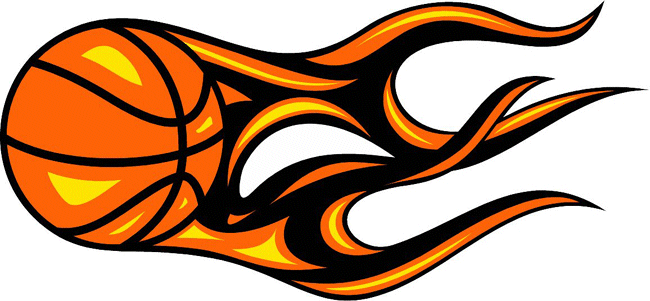 Flaming Basketball Logo