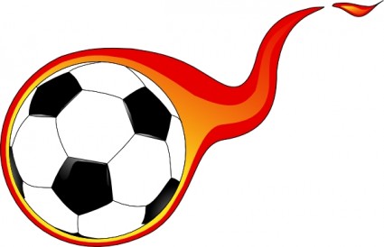 Flaming Soccer Ball Clip Art Free Vector In Open Office Drawing