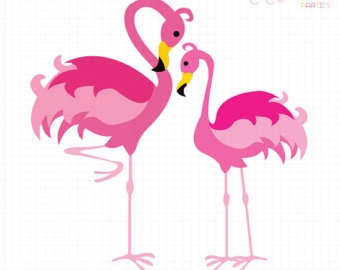 Flamingo Clipart Etsy