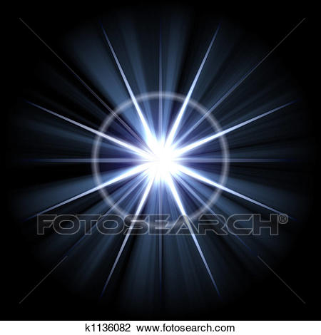 An abstract lens flare. Very bright burst - works great as a background.