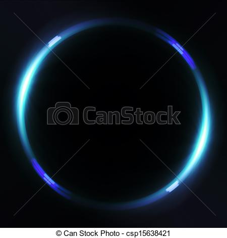 Lens Flares crossing blue glow - csp15638421