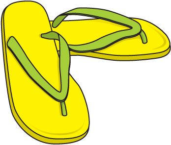 flip flop clipart black and w