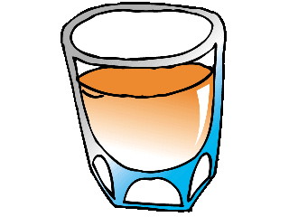 Flomar Glass Cup Clip Art. Shot Glass of Whiskey