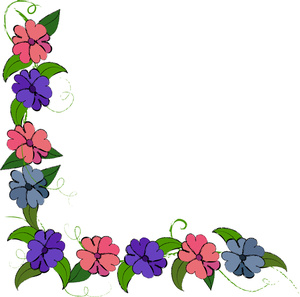 floral clipart - Flower Borders Clip Art